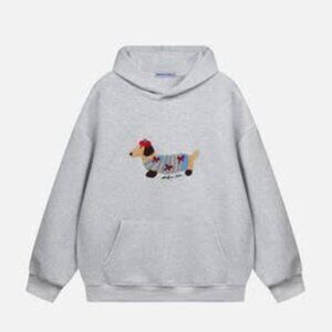 AELFRIC EDEN CARTOON DACHSHUND HOODIE - UNISEX - SMALL